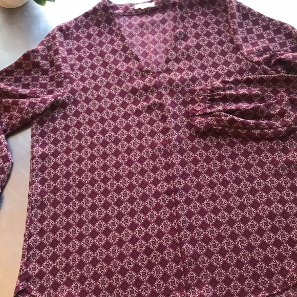 Red Print Blouse - Picture 5 of 8